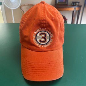 Lids Orange #3 US BASEBALL LEAGUE NATIONAL AMERICAN Ball Cap Hat Size Adjustable